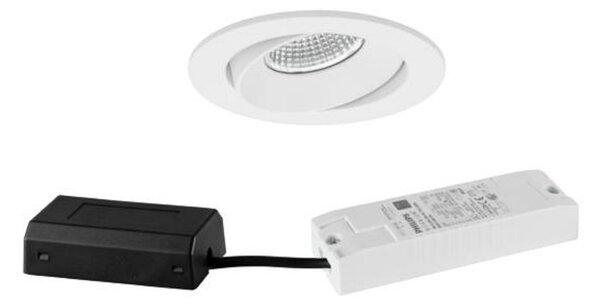 BRUMBERG BB35 încastrat DALI cutie conectare alb, reglabil, Alb, Camera de zi / sufragerie, Aluminiu, Corpuri de iluminat încastrate rotunde