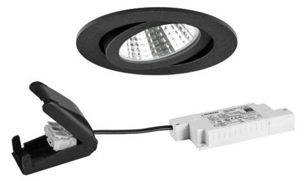 BRUMBERG BB03 cutie conectare încastrată RC negru, reglabil, Negru, Camera de zi / sufragerie, Aluminiu, Corpuri de iluminat încastrate rotunde