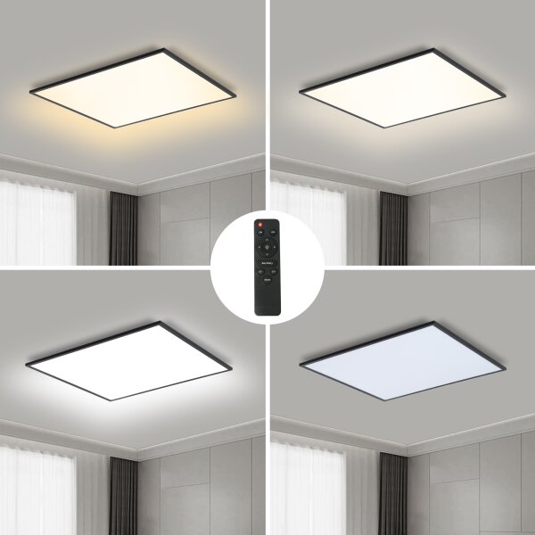 Brilagi - Corp de iluminat LED dimabil SLIMFRAME LED/58W/230V 60x60 cm negru + telecomandă