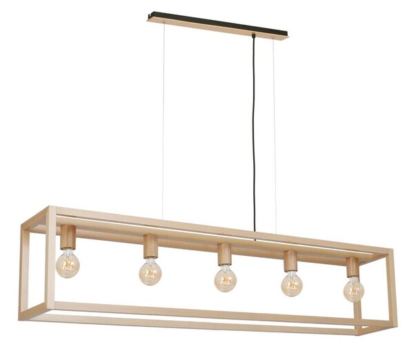 Lustră pe cablu LEGNO 5xE27/60W/230V