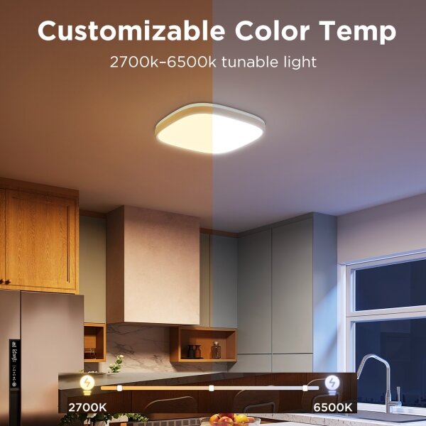 Plafonieră LED RGBIC dimabilă Govee LED/24W/230V 2700-6500K Wi-Fi