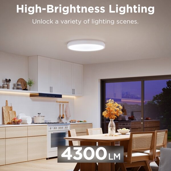 Plafonieră LED RGBIC dimabilă Govee LED/49W/230V 2700-6500K Wi-Fi