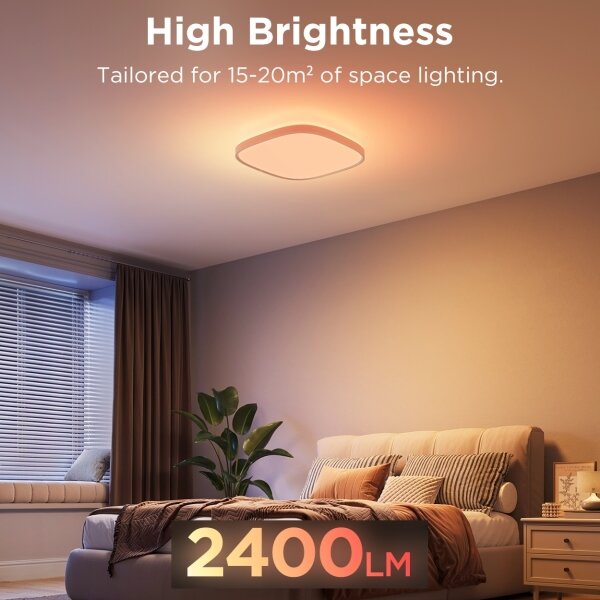 Plafonieră LED RGBIC dimabilă Govee LED/24W/230V 2700-6500K Wi-Fi