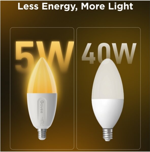 SET 2x bec LED RGBWW dimabil Govee E14/5W/230V 2700-6500K Wi-Fi