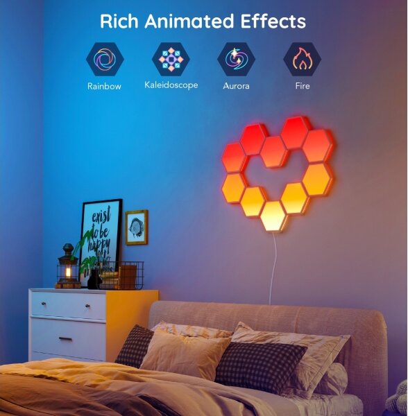 Govee - Panou LED RGB reglabil 36W 230V Wi-Fi