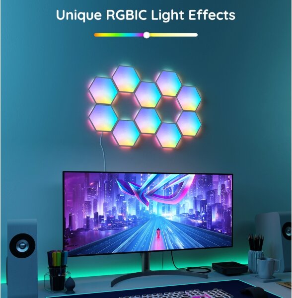 Govee - Panou LED RGB reglabil 36W 230V Wi-Fi