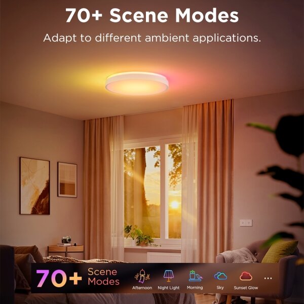 Plafonieră LED RGBIC dimabilă Govee LED/49W/230V 2700-6500K Wi-Fi