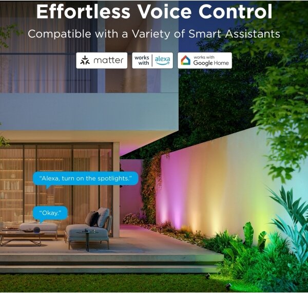 Proiector LED RGBWW dimabil Govee LED/12W/230V IP67 2700-6500K Wi-Fi