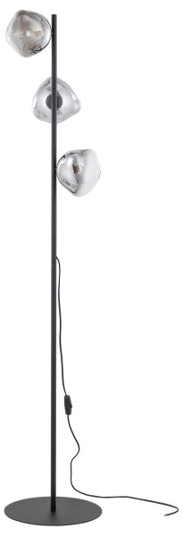 Brilagi - Lampă de podea VULCANO 3xG9/8W/230V negru/fumuriu