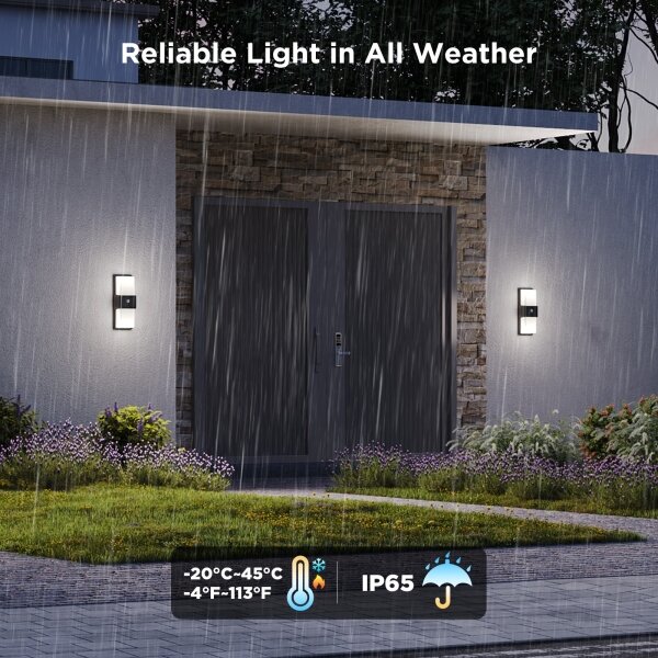 Aplică LED RGBIC dimabilă de exterior Govee LED/230V IP65 2700-6500K Wi-Fi