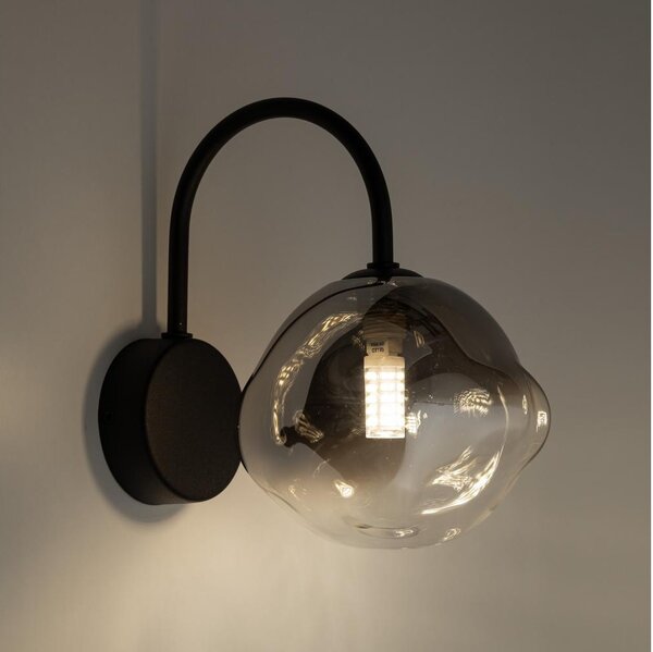 Brilagi - Lampă de perete VULCANO 1xG9/8W/230V negru/negru fumuriu