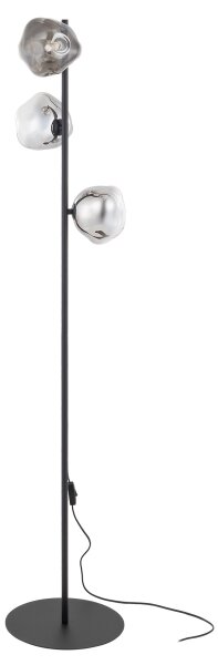 Brilagi - Lampă de podea VULCANO 3xG9/8W/230V negru/fumuriu