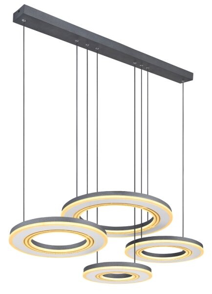 Lustră LED dimabilă pe cablu Globo 67191-80 BLASIUS LED/80W/230V + telecomandă