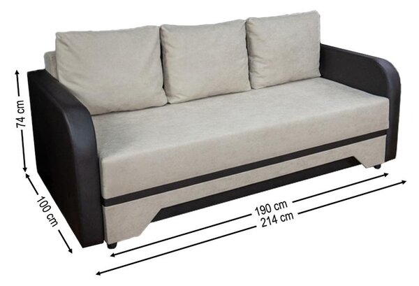 Canapea Extensibilă Corina Bonell Mini, Bej închis