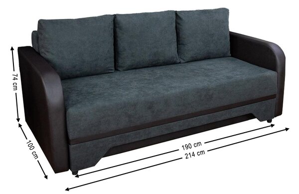 Canapea Extensibilă Corina Bonell Mini, Gri închis