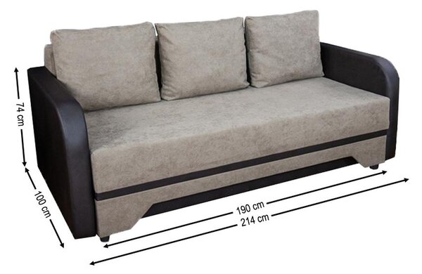 Canapea Extensibilă Corina Bonell Mini, Maro deschis
