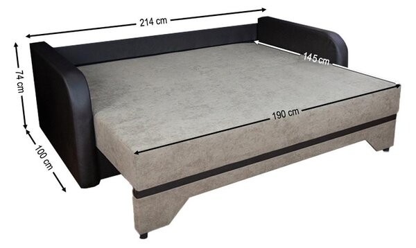 Canapea Extensibilă Corina Bonell Mini, Maro deschis
