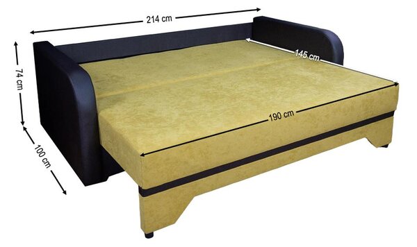 Canapea Extensibilă Corina Bonell Mini, Mustar