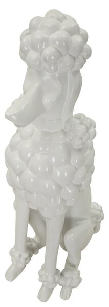 Mauro Ferretti Statuie In Forma De Caine Alb cm 20X26X61 | Aosom Romania