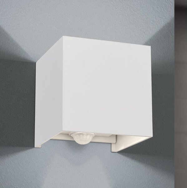 Aplică LED de exteror cu senzor Orion AL 11-1314 CUBE-S LED/13W/230V IP54 alb