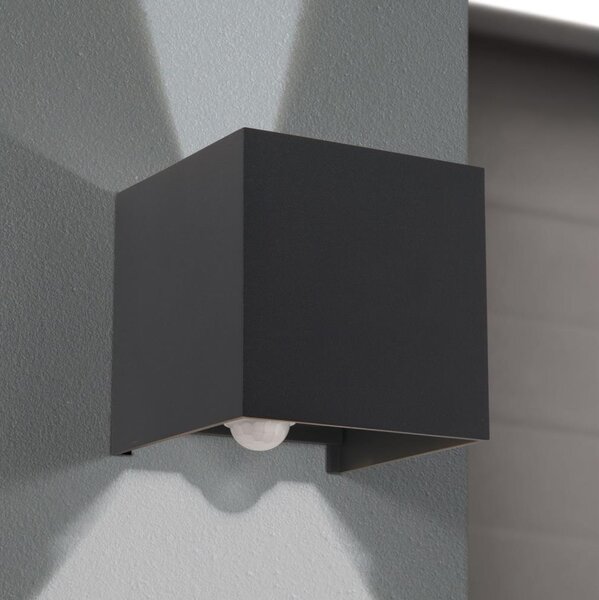 Aplică LED de exteror cu senzor Orion AL 11-1314 CUBE-S LED/13W/230V IP54 antracit