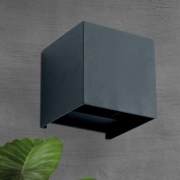 Aplică LED de exterior Orion AL 11-1192 CUBE 2xLED/3W/230V IP54 antracit