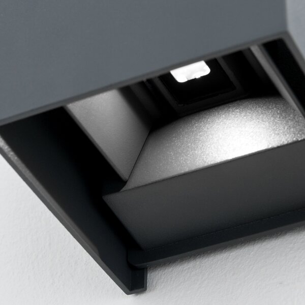 Aplică LED de exterior Orion AL 11-1192 CUBE 2xLED/3W/230V IP54 antracit