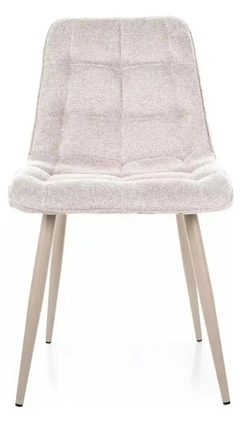 Scaun CHIC, bej deschis - Brego 22, stofa clasica/metal, 50x58x88 cm