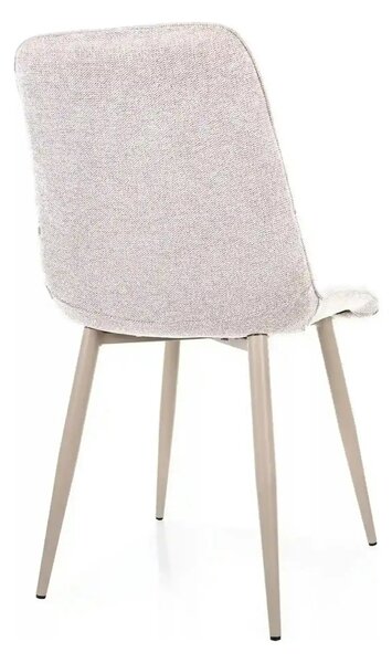 Scaun CHIC, bej deschis - Brego 22, stofa clasica/metal, 50x58x88 cm