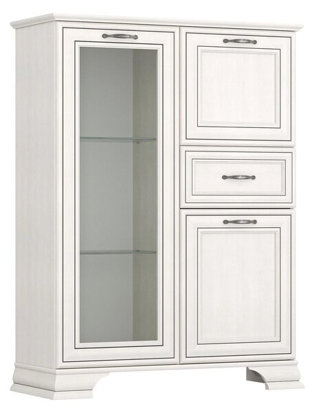 Vitrina TIFFANY II, grej, PAL, 94x37x125 cm