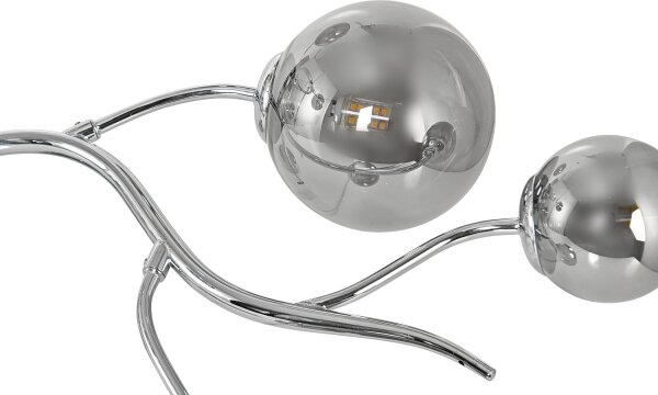 Brilagi - Lustră aplicată LED MISTEL 9xG9/3W/230V negru-crom/sticlă fumurie