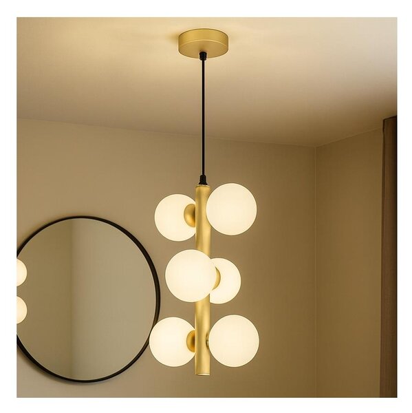 Lustră LED pe cablu Brilagi MILLA 6xG9/3W/230V auriu/alb