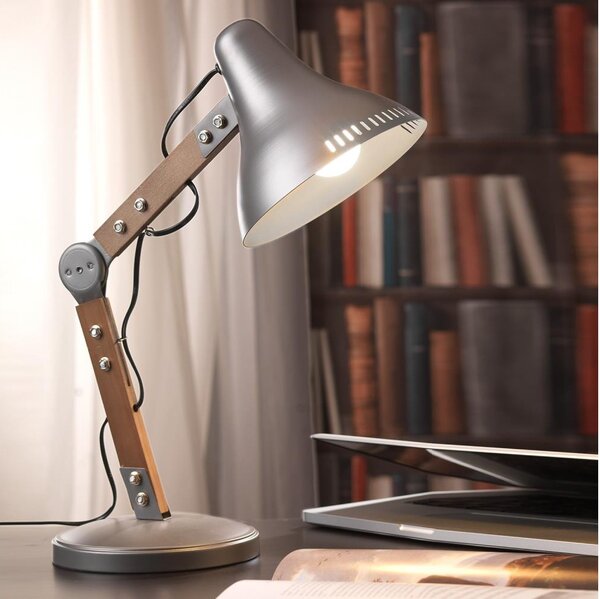 Lampă de masă ONLI ARCHITETTO 1xE27/22W/230V 62 cm gri/maro
