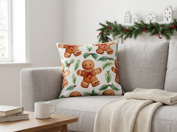 Husa din flanel pentru perna MERRY GINGER 45x45 cm, colorat