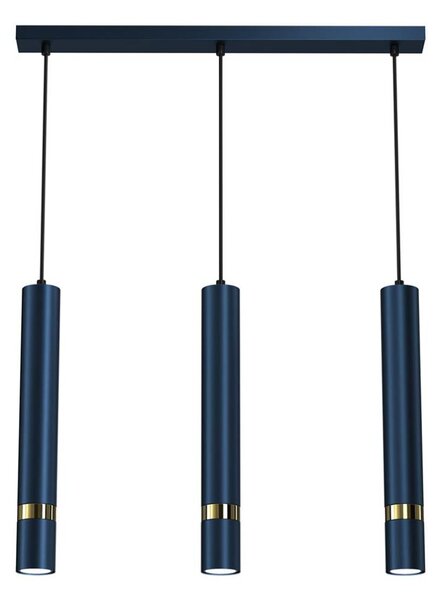Candelabru cu cablu JOKER, 3x GU10, 25W, 230V, albastru/auriu