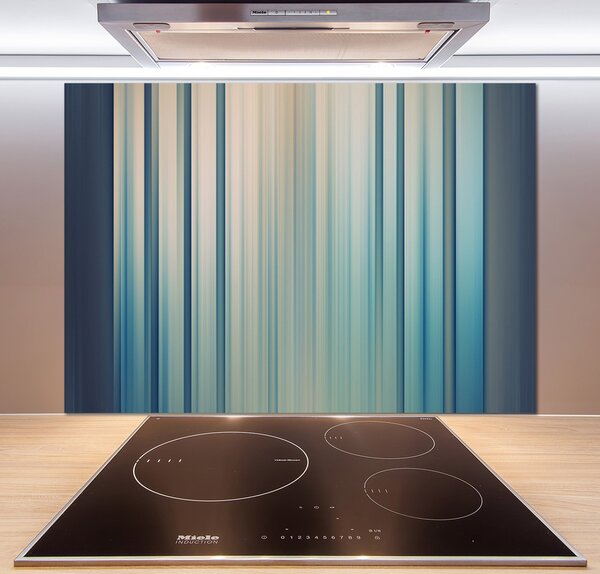 Panou sticlă decorativa bucătărie dungi albastre