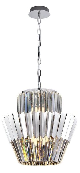 Lustră pe lanț DONNA 9xE14/40W/230V d. 45 cm crom mat