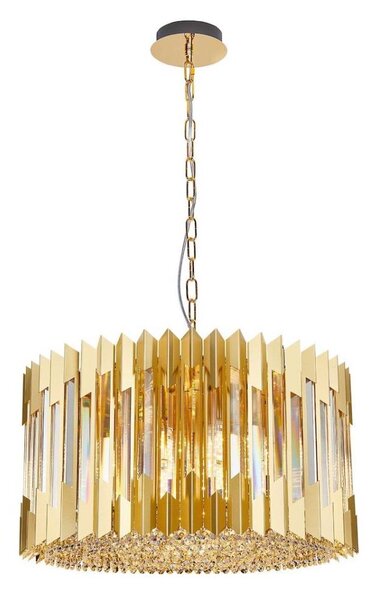 Lustră pe lanț RITZ 12xE14/40W/230V d. 54 cm auriu