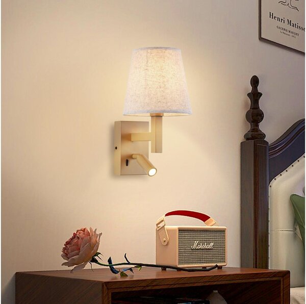 Lampă LED de perete Brilagi DEYA 1xE14/40W/230V + LED/3W in/auriu