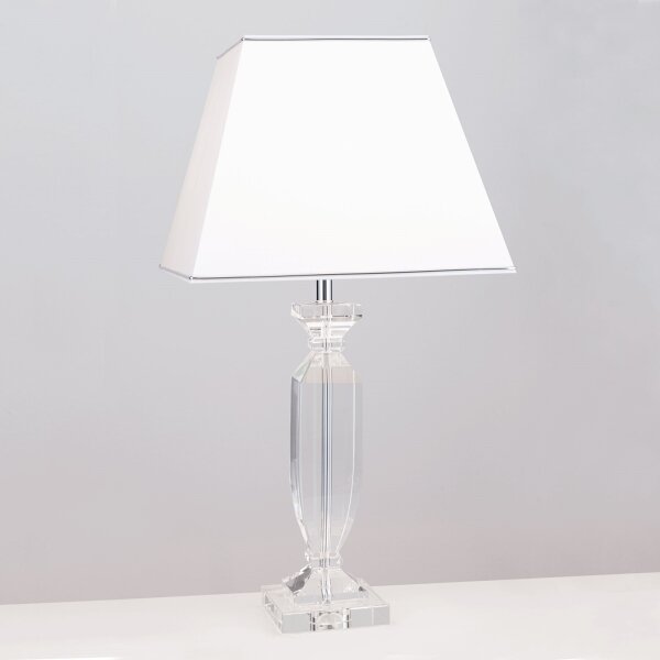 Lampă de cristal de masă Orion LA 4-1207 POKAL 1xE27/60W/230V alb/transparent