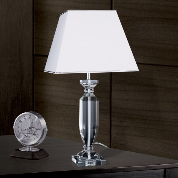 Lampă de cristal de masă Orion LA 4-1207 POKAL 1xE27/60W/230V alb/transparent