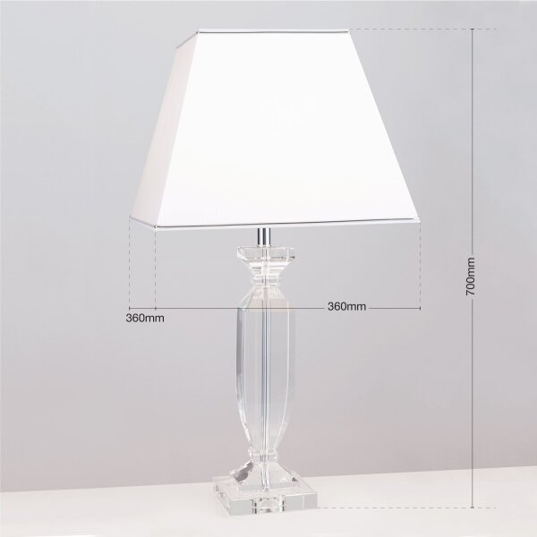 Lampă de cristal de masă Orion LA 4-1207 POKAL 1xE27/60W/230V alb/transparent