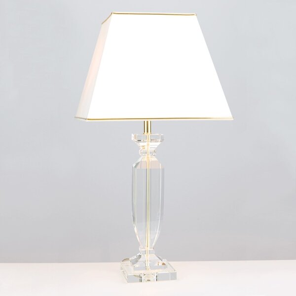 Lampă de cristal de masă Orion LA 4-1207 POKAL 1xE27/60W/230V crem/transparent
