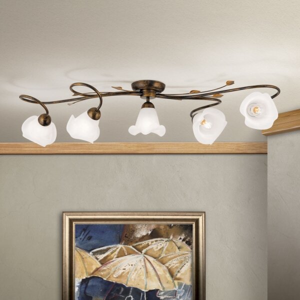 Lustră aplicată Orion DL 7-789/5 SISI 5xE14/40W/230V bronz/patină