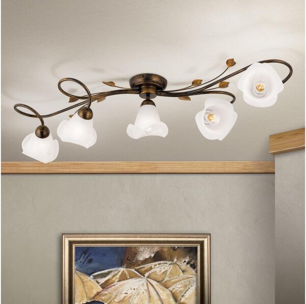 Lustră aplicată Orion DL 7-789/5 SISI 5xE14/40W/230V bronz/patină