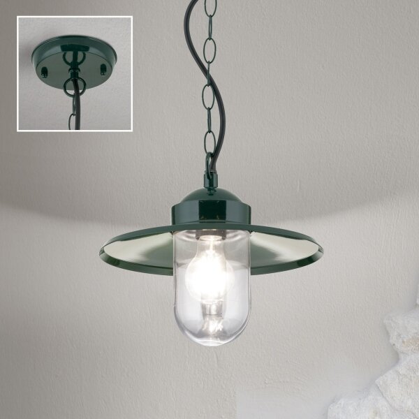 Pendul de exterior Orion AL 11-1318 EDWARD 1xE27/60W/230V IP44 verde