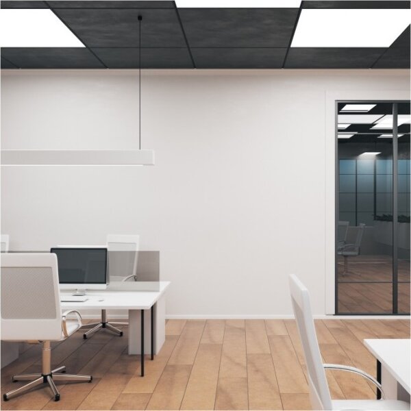 Panou LED aplicat BRISBANE LED/36W/230V 4000K 59,5x59,5 cm negru