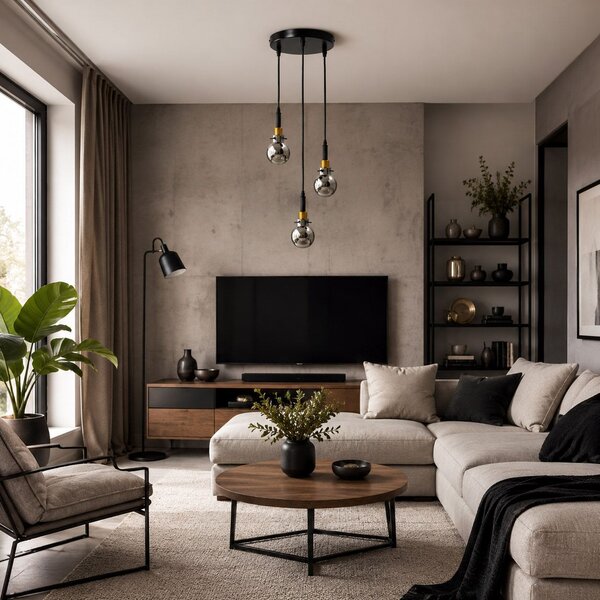 Lampă suspendată APP1125-3CP Black Gold