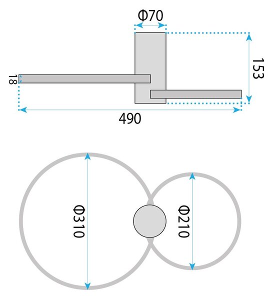 Lampa APP1402-CW Gold