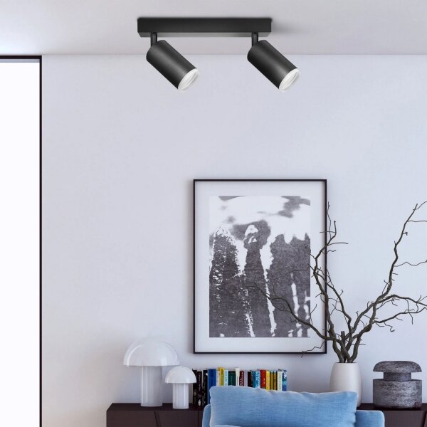 Spot LONDON 2xGU10/10W/230V negru